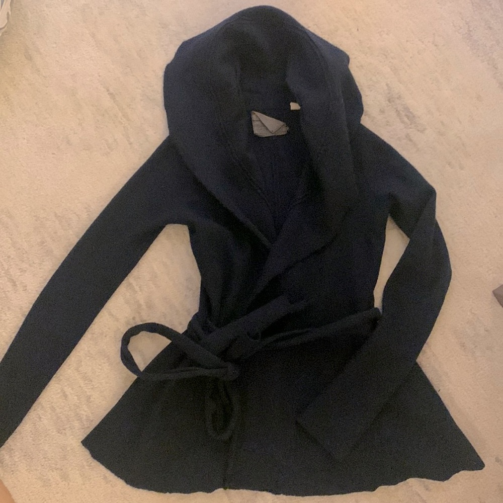 Anthropology wool wrap around cardigan/spring jacket